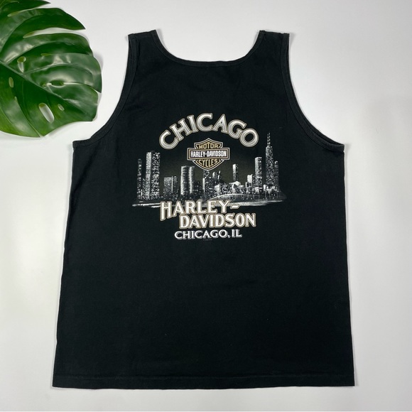 Harley-Davidson Other - Vtg Harley Davidson 2005 Chicago black tank Sz XL